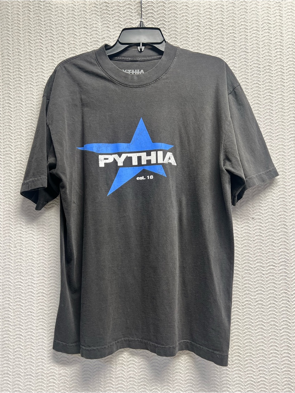 pythia / dark gray tee size medium
